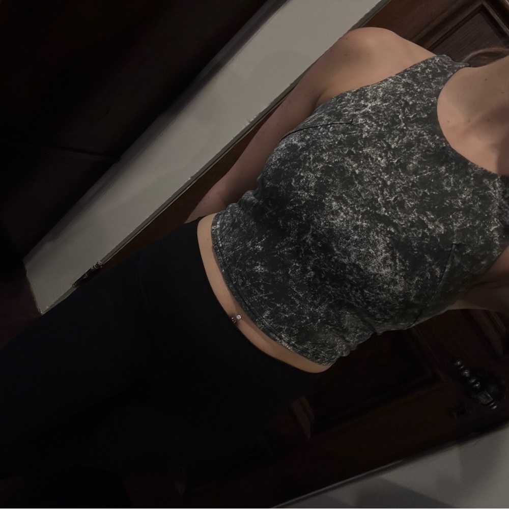 lululemon athletica Black and Gray Tank Top